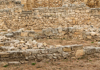 old stone wall as background