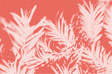 White Tree Branch Pattern on Red