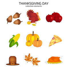 Thanksgiving day set element collections