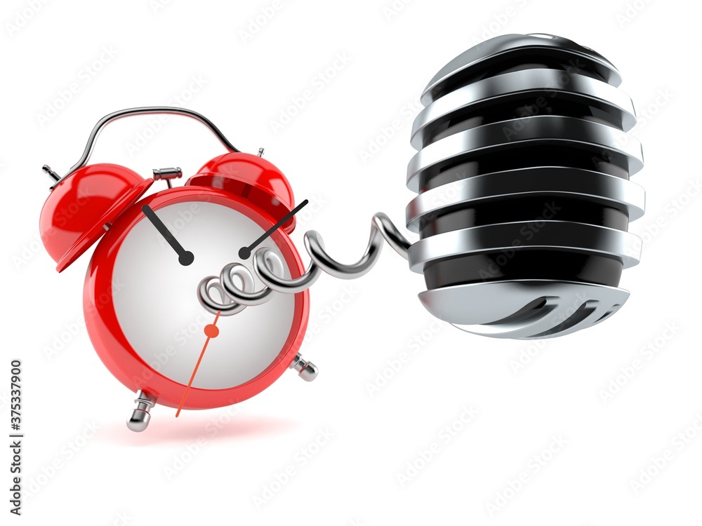 Wall mural microphone with alarm clock