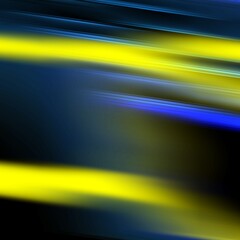 Blue yellow shapes, abstract background with rainbow
