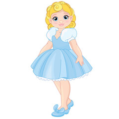 Cute Ballerina isolated on white background