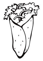 Chicken Tortilla Wrap illustration