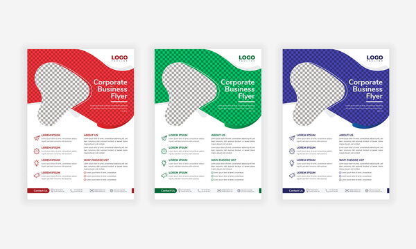 Modern corporate flyer design template