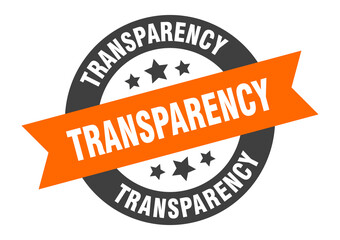 Fototapeta premium transparency sign. round ribbon sticker. isolated tag