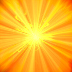  Sun Burst With Sun Flares