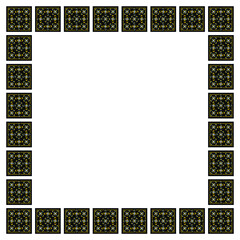 Decor frame. Snowflake flower icon. Pattern sign. Vector graphics for background and design of holiday cards, applications, websites and advertisements.