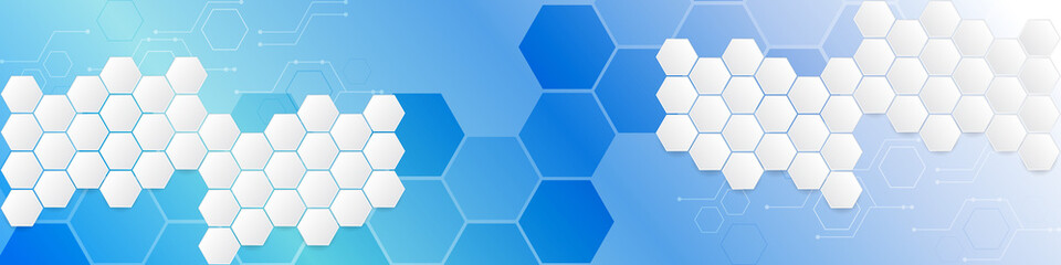 Hi-tech background design. The concept of chemical engineering, genetic research, innovative technologies. Hexagonal background for digital technology, medicine, science, research and healthcare.