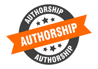 Fototapeta premium authorship sign. round ribbon sticker. isolated tag