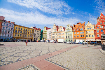 Stare miasto wrocław rynek plac kamienice - obrazy, fototapety, plakaty