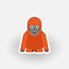 Happy Orangutan cartoon character