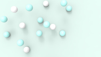 Business Ladder Ideas business  Concept and  white -Green Circle Elements Random Scattered  on Green  background - 3d rendering