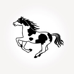 horse icon, vector illustration on white background