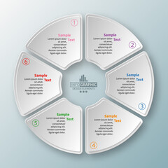 Abstract 3D Paper Infographics. Business template .Vector illustration