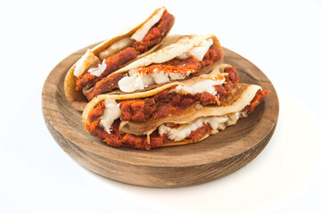 crepe sobrasada and cheese  front view