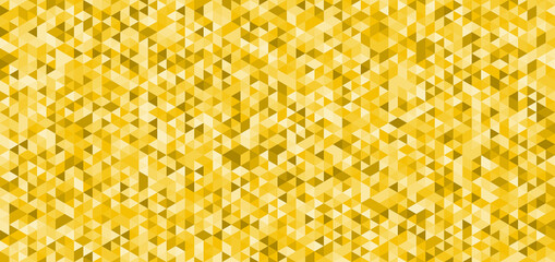 Abstract yellow triangles pattern seamless background texture