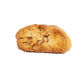 baked piece Italian biscotti, cantuccini cookies, traditional italian Christmas, New Year dry cookies