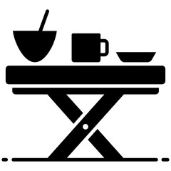 
Editable vector design of folding table icon
