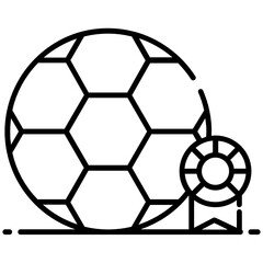 Obraz premium Modern style icon of football, editable vector 