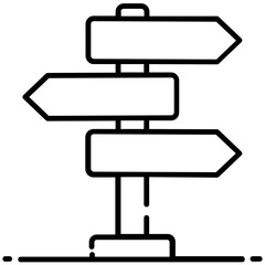 
vector design of direction board, guidepost icon.
