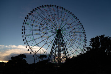 観覧車　夕焼け