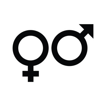 Male and female symbols, vector illustration