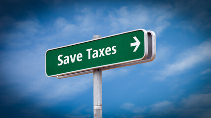 Street Sign Save Taxes