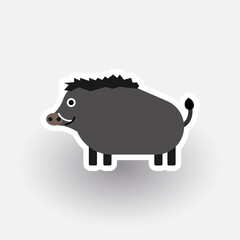 Happy Boar cartoon character