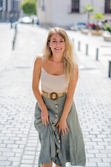 Young attractive woman looking sexy with fresh and natural beauty. Real People Outdoors Portrait