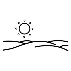 Nature landscape icon vector illustration