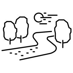 Nature landscape icon vector illustration