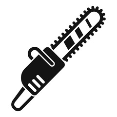 Gasoline chain saw icon. Simple illustration of gasoline chain saw vector icon for web design isolated on white background