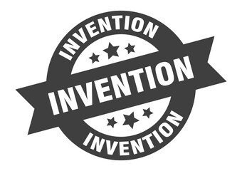Fototapeta premium invention sign. round ribbon sticker. isolated tag
