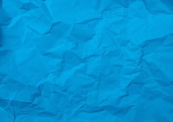 Crumpled blue color background texture