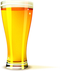 glass of beer isolated