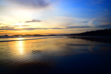 Sunset on the beach on Vancouver Island