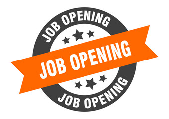 Fototapeta premium job opening sign. round ribbon sticker. isolated tag
