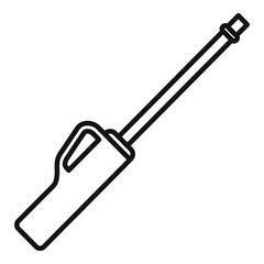 Gasoline kitchen tool icon. Outline gasoline kitchen tool vector icon for web design isolated on white background