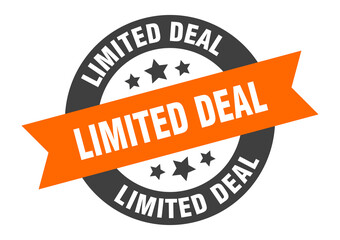 Fototapeta premium limited deal sign. round ribbon sticker. isolated tag