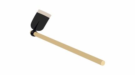 Vector Isolated Illustration of a Hoe on a White Background