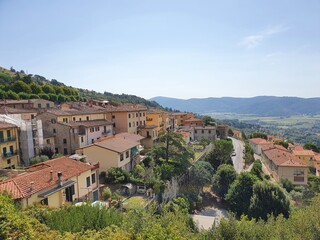 Fototapeta na wymiar View of the town of Cortona, Tuscany.