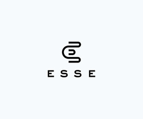 Letter E logo design template