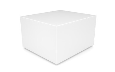 3D box on white background