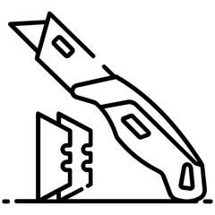 
A foldable pocket knife, design of utility knife icon
