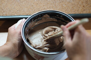 preparation of chocolate cake
