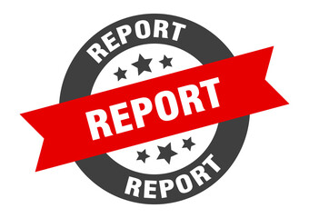 Fototapeta premium report sign. round ribbon sticker. isolated tag