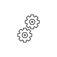 Gears icon. Settings symbol modern, simple, vector, icon for website design, mobile app, ui. Vector Illustration