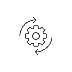 Gear icon. Setting symbol modern, simple, vector, icon for website design, mobile app, ui. Vector Illustration