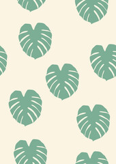 Patrón monstera para fondo, tejido, papel, textura, muestra