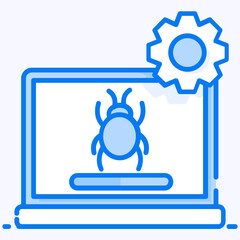 
Modern style icon of bug fixing, editable vector 
